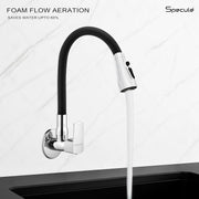 Cube flexible kitchen sink tap with movable neck
